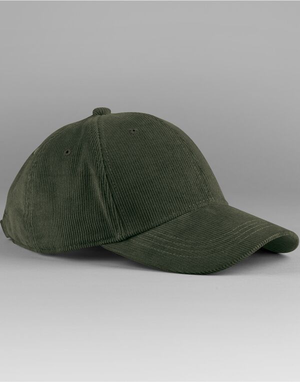 B680 Beechfield EarthAware Organic Cord Baseball Cap Forest Night