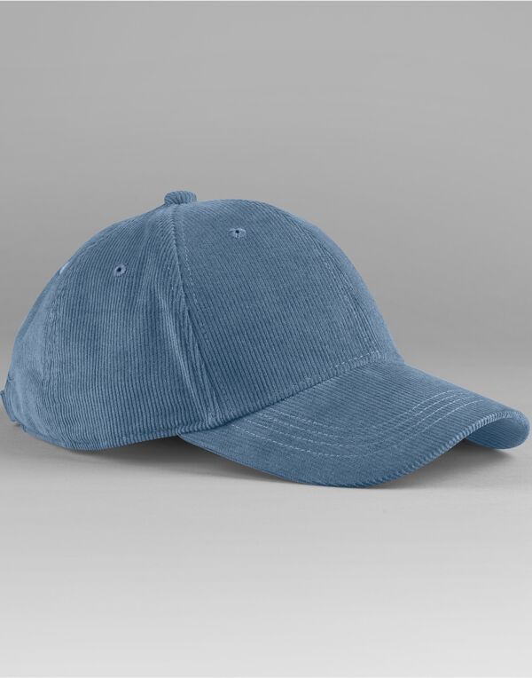 B680 Beechfield EarthAware Organic Cord Baseball Cap Slate Blue