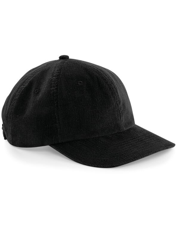 B682 Beechfield Heritage Cord Cap Black