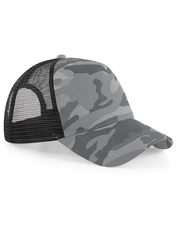 B694 Beechfield Camo Snapback Trucker Arctic Camo B694 Beechfield Camo Snapback Trucker Arctic Camo