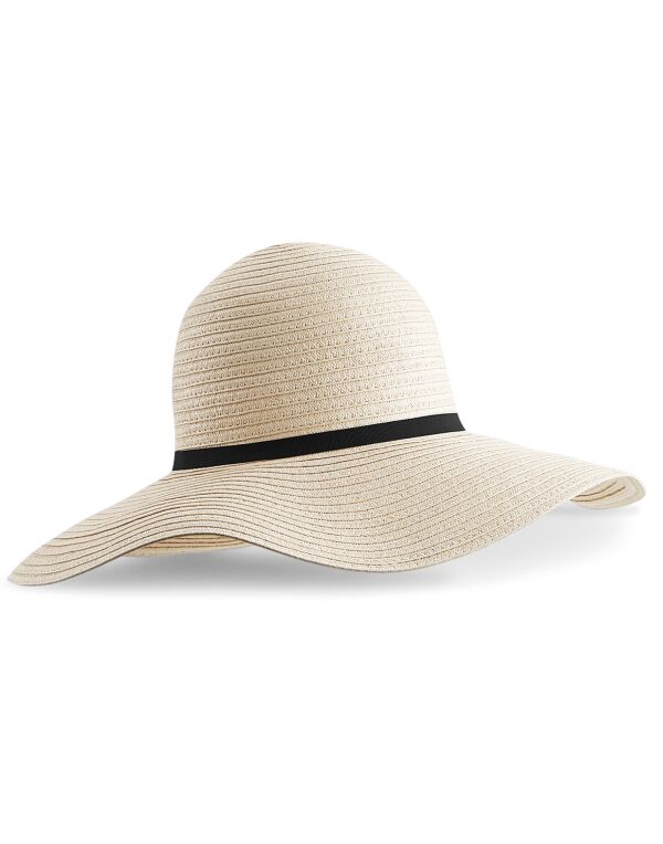 B740 Beechfield Marbella Wide-Brimmed Sun Hat Natural B740 Beechfield Marbella Wide-Brimmed Sun Hat Natural