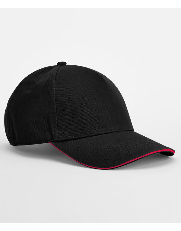 B825C Beechfield EarthAware Classic Organic Cap Black/Classic Red
