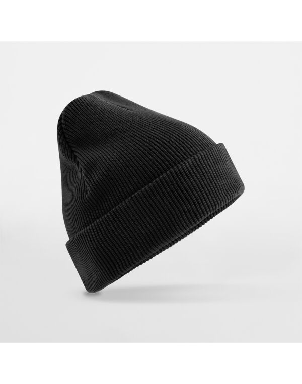 B830N Beechfield Organic Cotton Original Cuffed Beanie Black