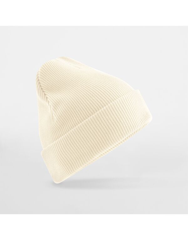 B830N Beechfield Organic Cotton Original Cuffed Beanie Off White