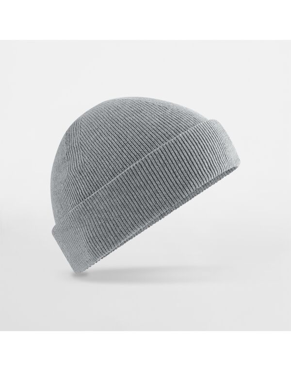 B832N Beechfield Organic Cotton Fisherman Beanie Ash Grey