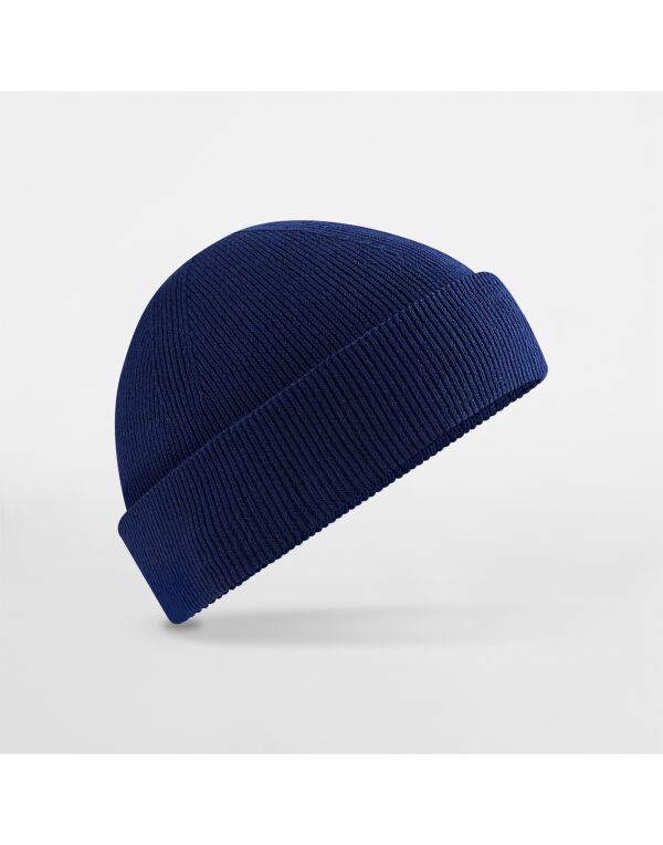 B832N Beechfield Organic Cotton Fisherman Beanie Oxford Navy