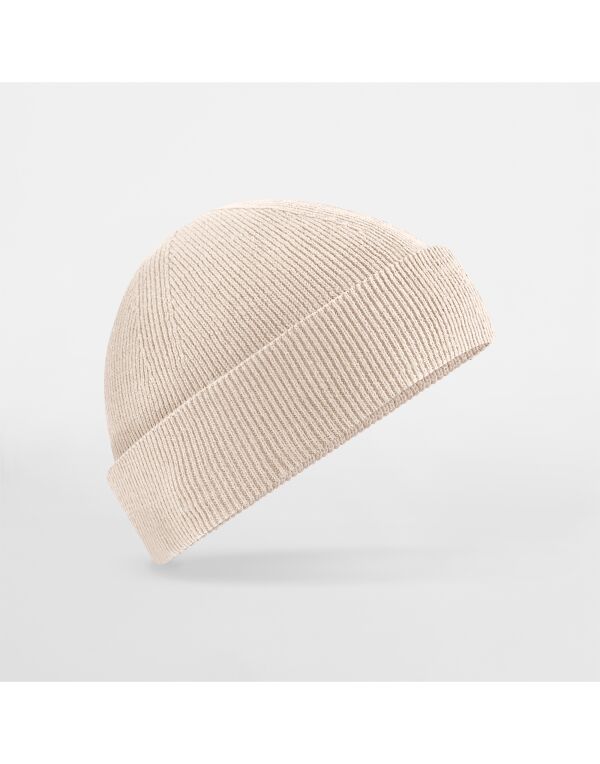 B832N Beechfield Organic Cotton Fisherman Beanie Almond