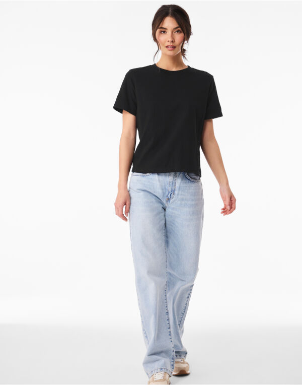 BE6110 Bella Women’s Heavy Boxy Tee Vintage Black