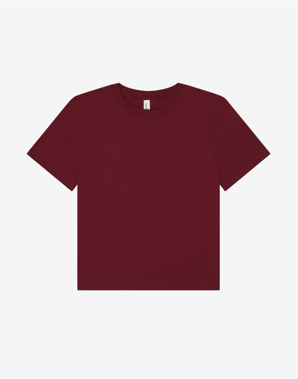 BE6110 Bella Women’s Heavy Boxy Tee Maroon