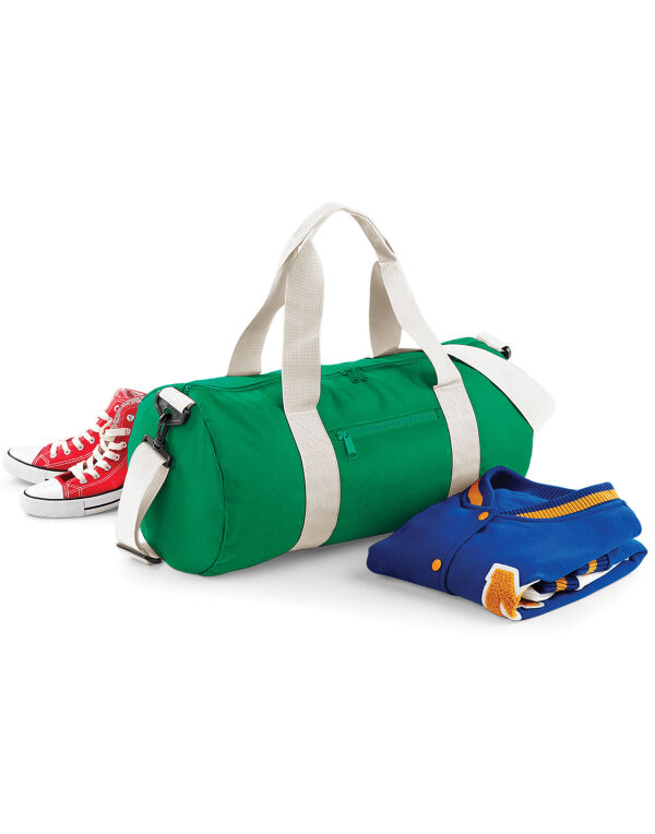 BG140 Kelly Green/Off White Original Barrel Bag BG140 Kelly Green/Off White Original Barrel Bag