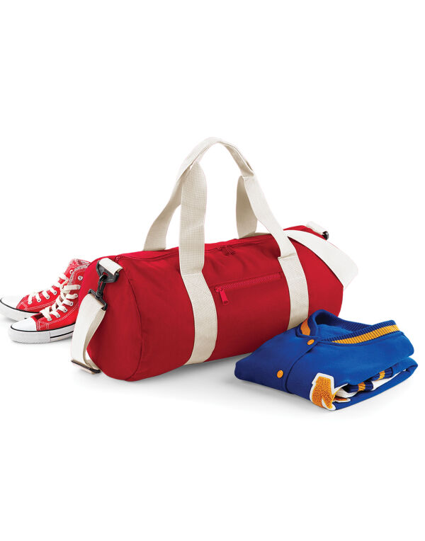 BG140 Bagbase Original Barrel Bag Classic Red/Off White