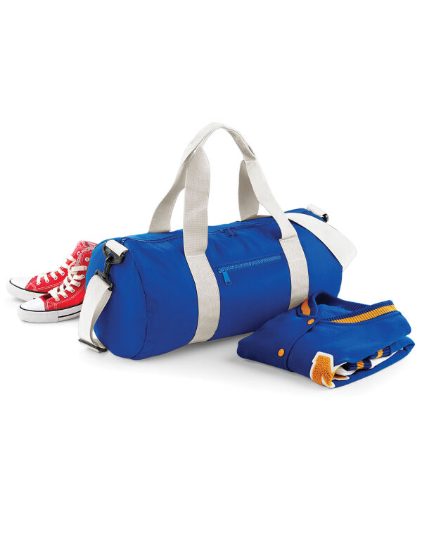 BG140 Bagbase Original Barrel Bag Bright Royal/off White BG140 Bagbase Original Barrel Bag Bright Royal/off White