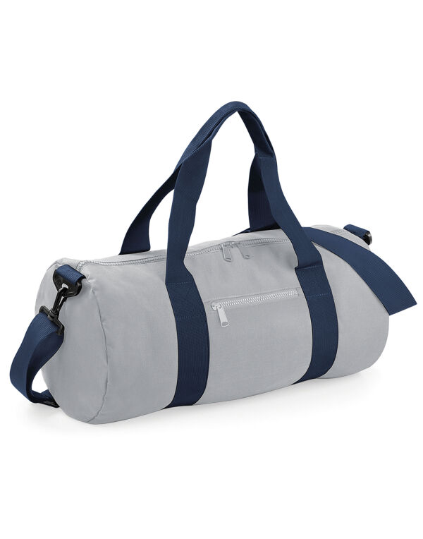 BG140 Bagbase Original Barrel Bag Light Grey/French Navy BG140 Bagbase Original Barrel Bag Light Grey/French Navy