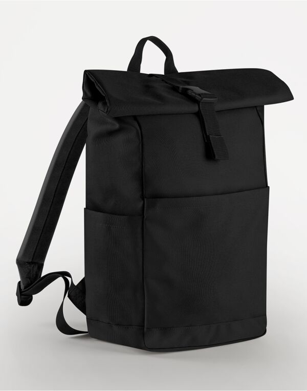 BG186 Black Premium Recycled Roll Top Backpack BG186 Black Premium Recycled Roll Top Backpack