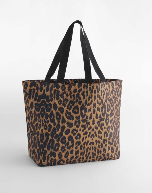 BG194 Bagbase Leopard Print Carryall Tote Bag Leopard Print