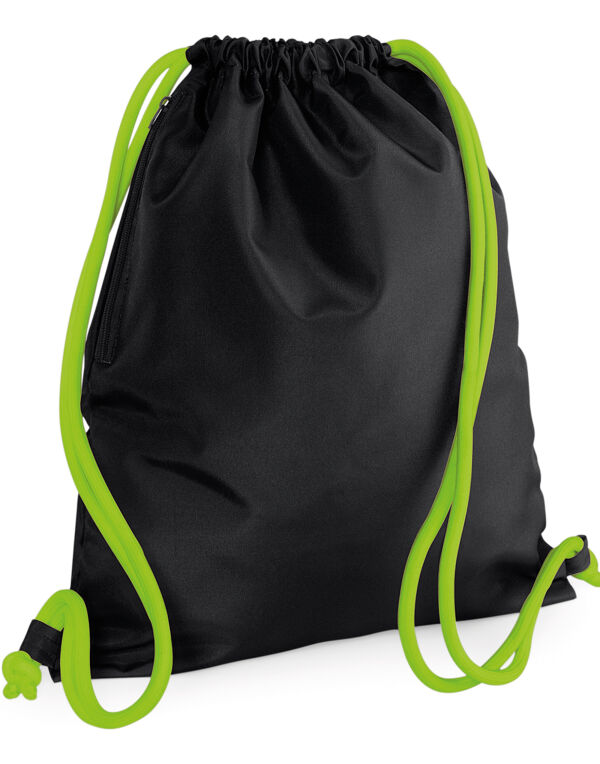 BG110 Bagbase Icon Gymsac Black/Lime Green