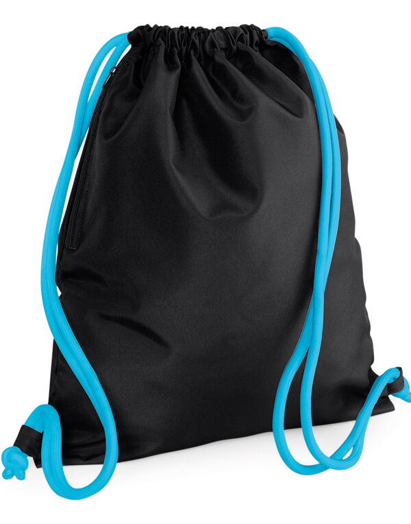 BG110 Bagbase Icon Gymsac Black/ Surf Blue