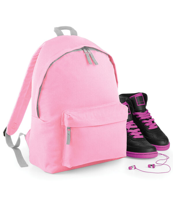 BG125J Bagbase Junior Fashion Backpack Classic Pink/ Light Grey