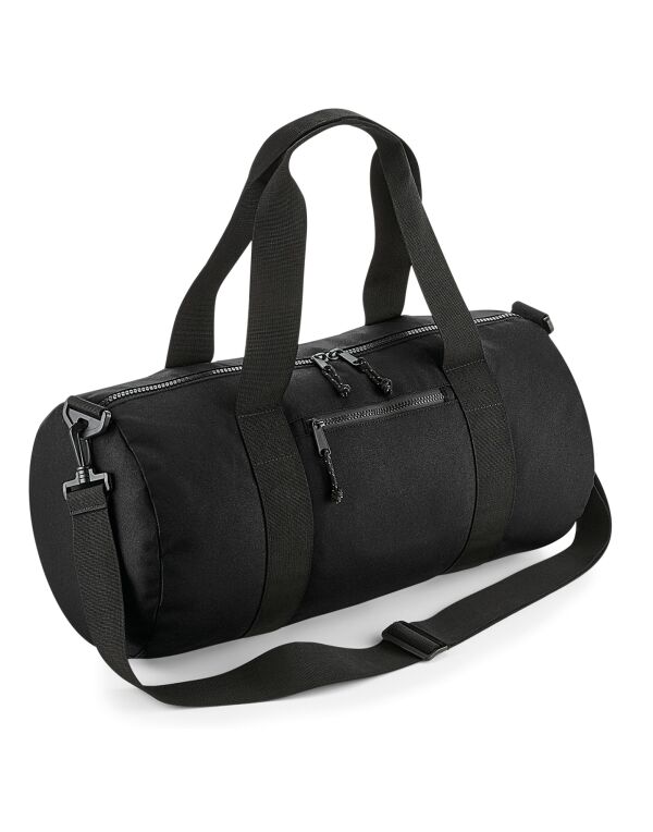 BG284 Black Recycled Barrel Bag BG284 Black Recycled Barrel Bag