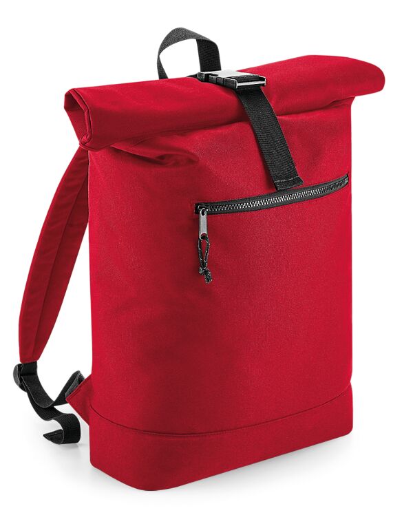BG286 Classic Red Recycled Roll-Top Backpack