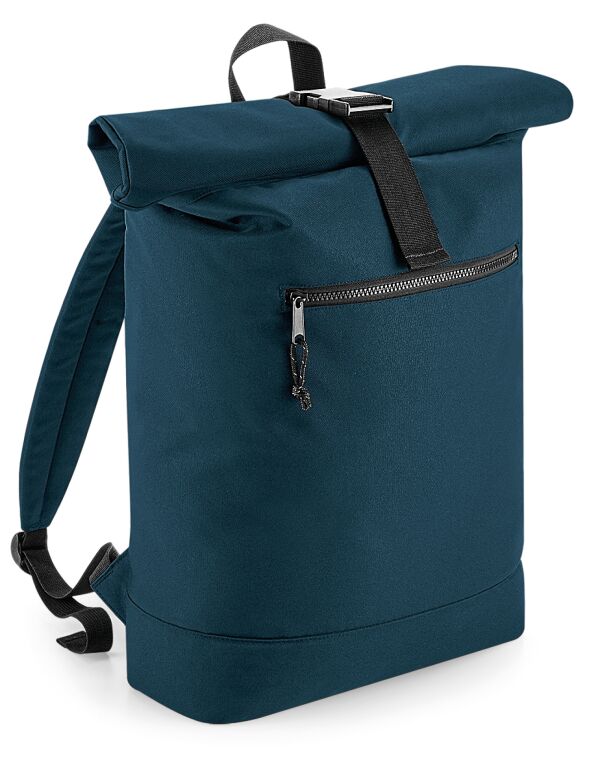 BG286 Petrol Recycled Roll-Top Backpack