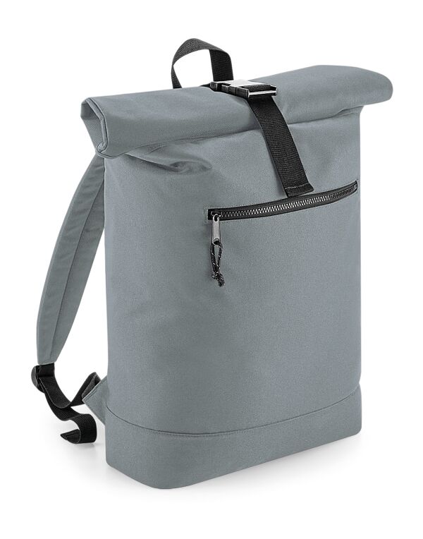 BG286 Pure Grey Recycled Roll-Top Backpack BG286 Pure Grey Recycled Roll-Top Backpack
