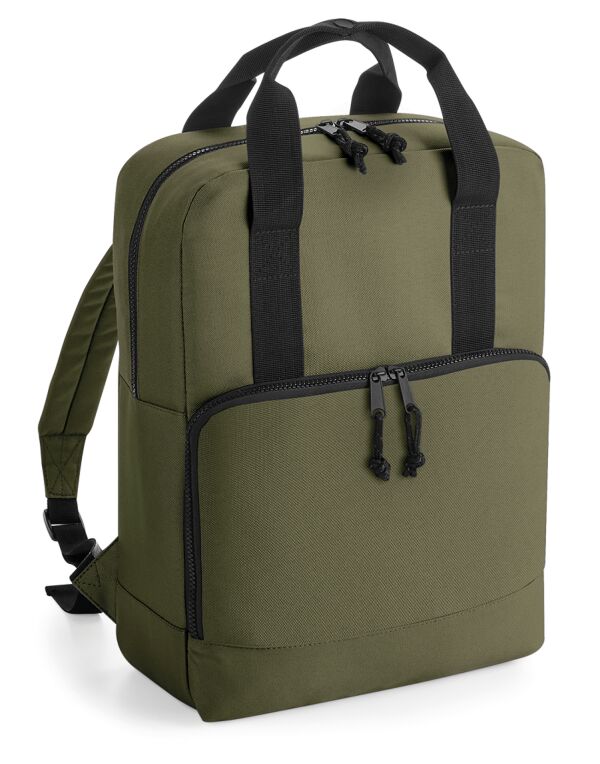BG287 Bagbase Recycled Twin Handle Cooler Backpack Military Green