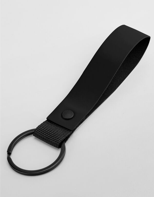 BG324 Bagbase Matte PU Keyring Black