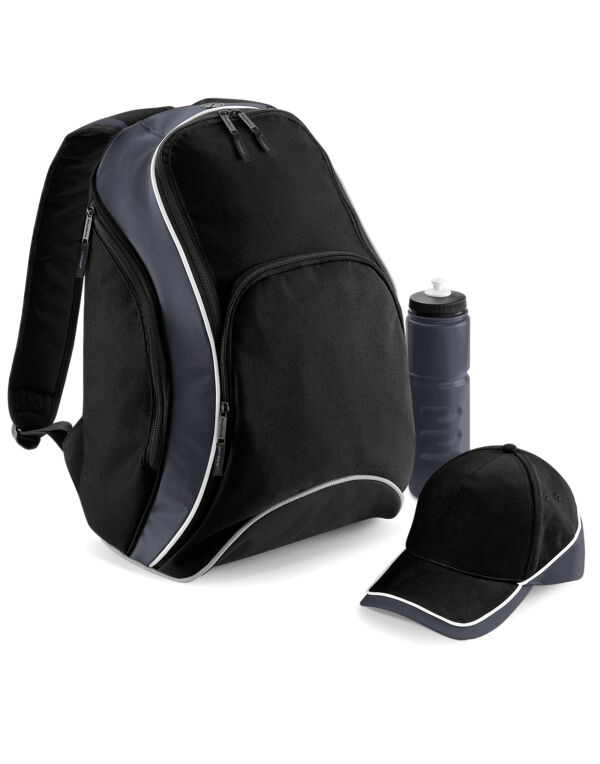 BG571 Bagbase Teamwear Backpack Black/Grey/White