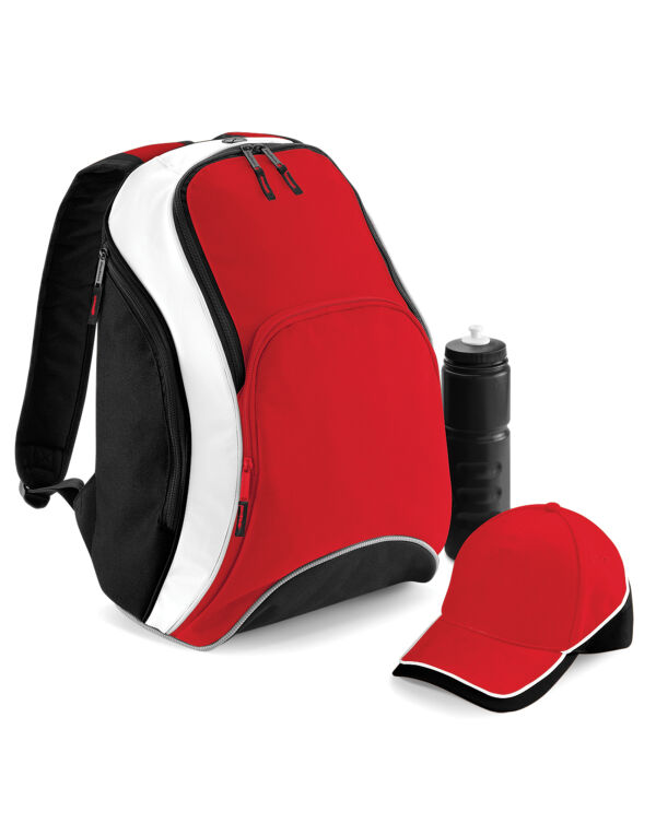 BG571 Bagbase Teamwear Backpack Classic Red/Black/White BG571 Bagbase Teamwear Backpack Classic Red/Black/White