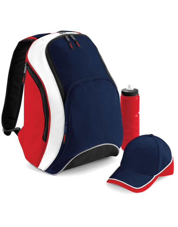 BG571 Bagbase Teamwear Backpack F Navy/Classic Red/White BG571 Bagbase Teamwear Backpack F Navy/Classic Red/White