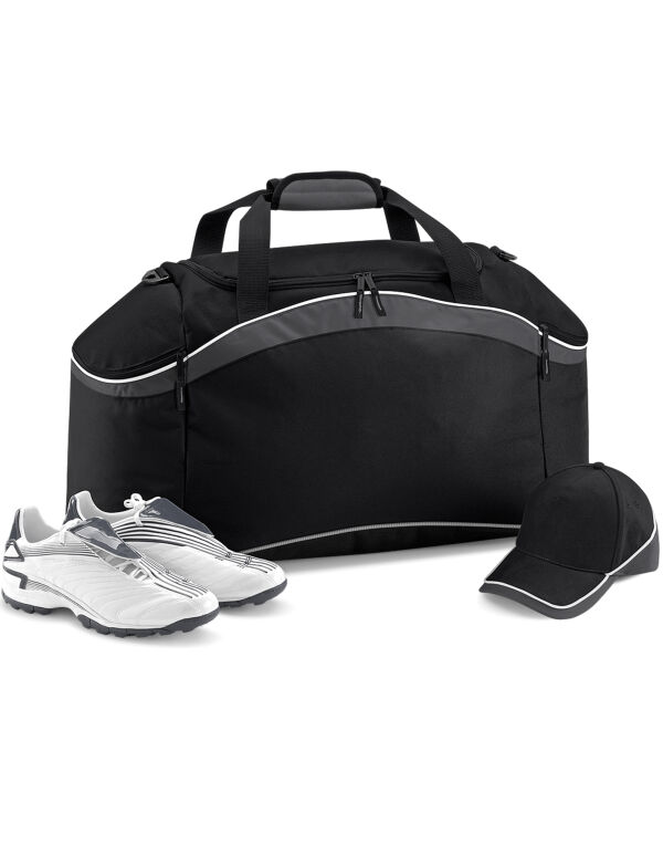 BG572 Bagbase Teamwear Holdall Black/Graphite Grey/White