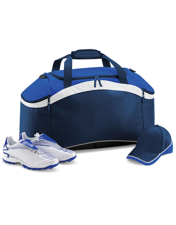 BG572 Bagbase Teamwear Holdall French Navy/Bright Royal/White