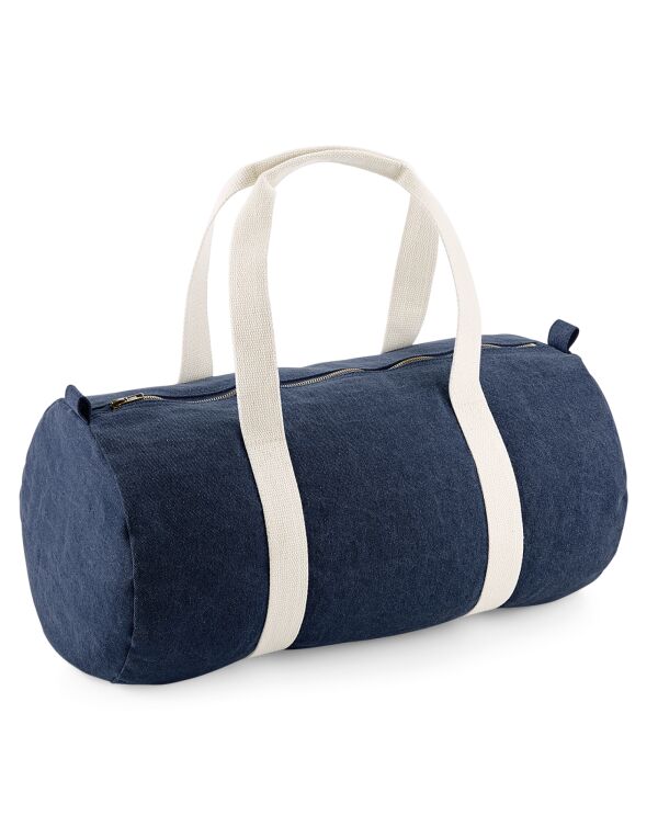 BG646 Denim Blue Denim Barrel Bag BG646 Denim Blue Denim Barrel Bag