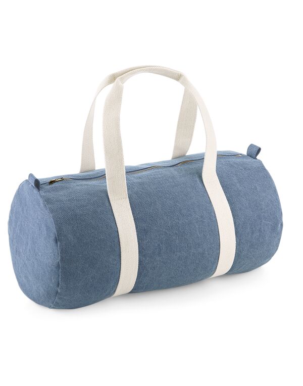 BG646 Light Denim Denim Barrel Bag BG646 Light Denim Denim Barrel Bag