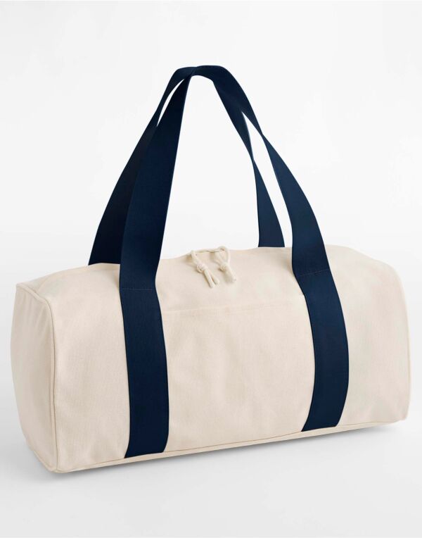 BG676 Natural/Navy Edit Canvas Duffle