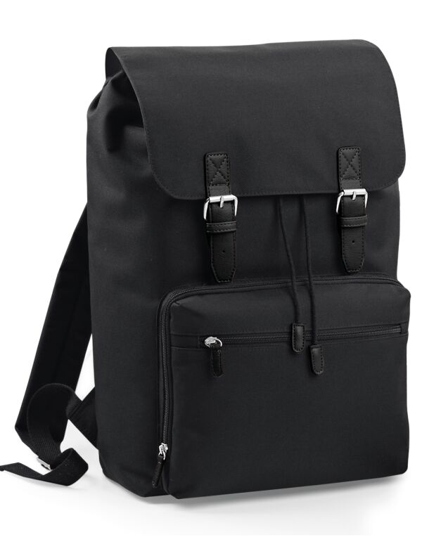 BG613 Bagbase Vintage Laptop Backpack Black/Black