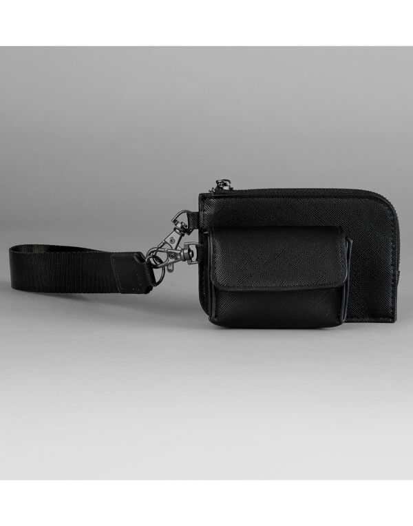 BG748 Black/Black Boutique Pouch Wristlet BG748 Black/Black Boutique Pouch Wristlet