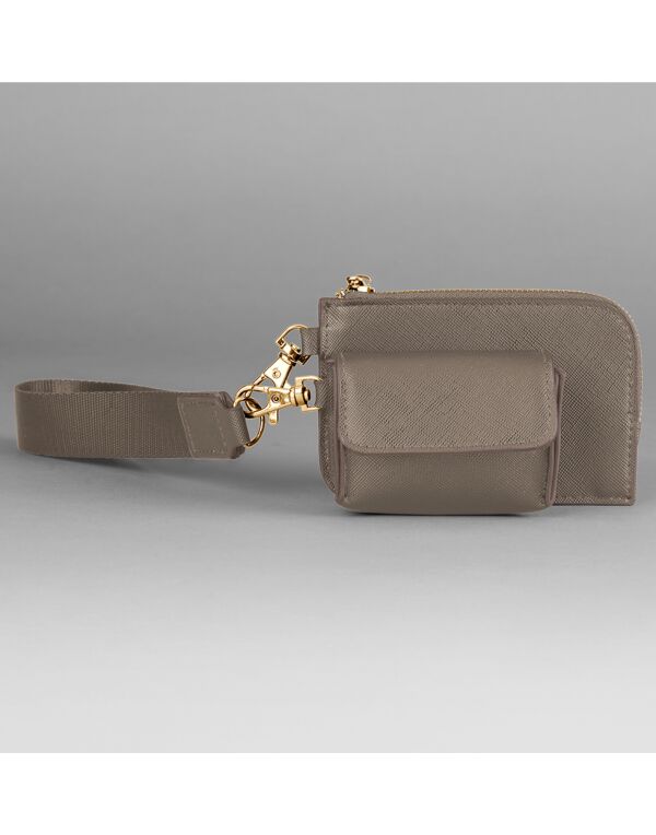 BG748 Taupe Boutique Pouch Wristlet