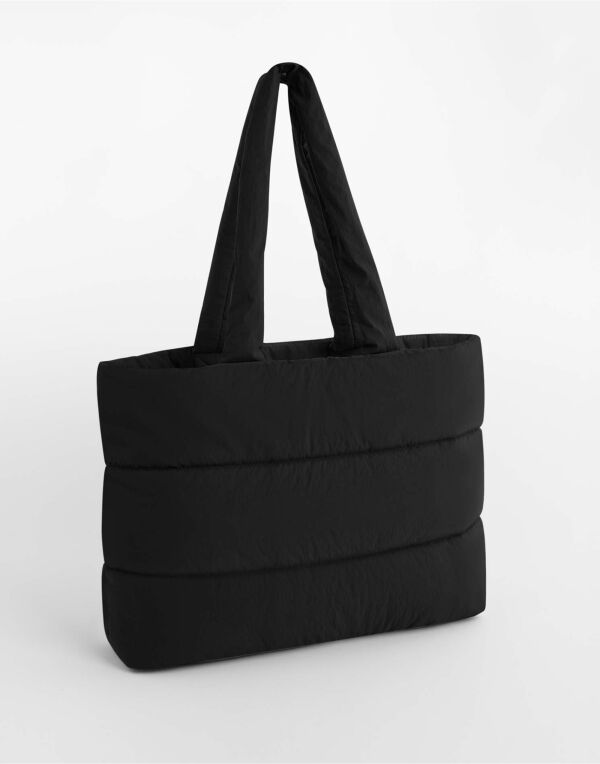 BG701 Black Quilted Tote Bag