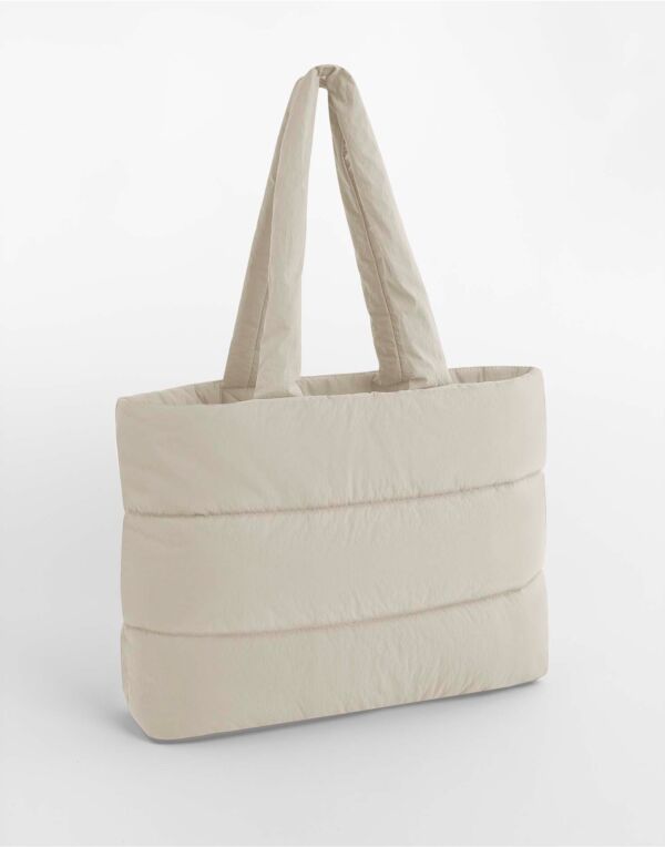 BG701 Bagbase Quilted Tote Bag Natural Stone
