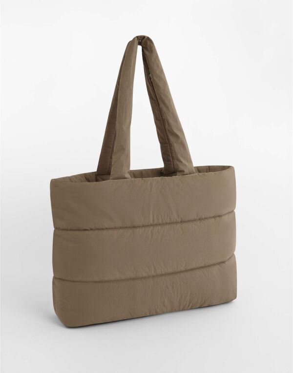 BG701 Earthy Green Quilted Tote Bag