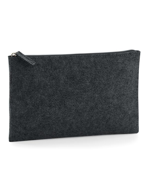 BG725 Bagbase Felt Accessory Pouch Charcoal Melange BG725 Bagbase Felt Accessory Pouch Charcoal Melange