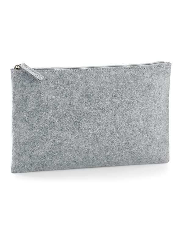 BG725 Grey Melange Felt Accessory Pouch