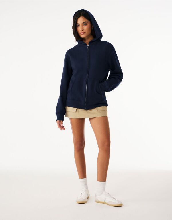 CA4739 Bella Unisex Heavy Full Zip Hoodie Navy