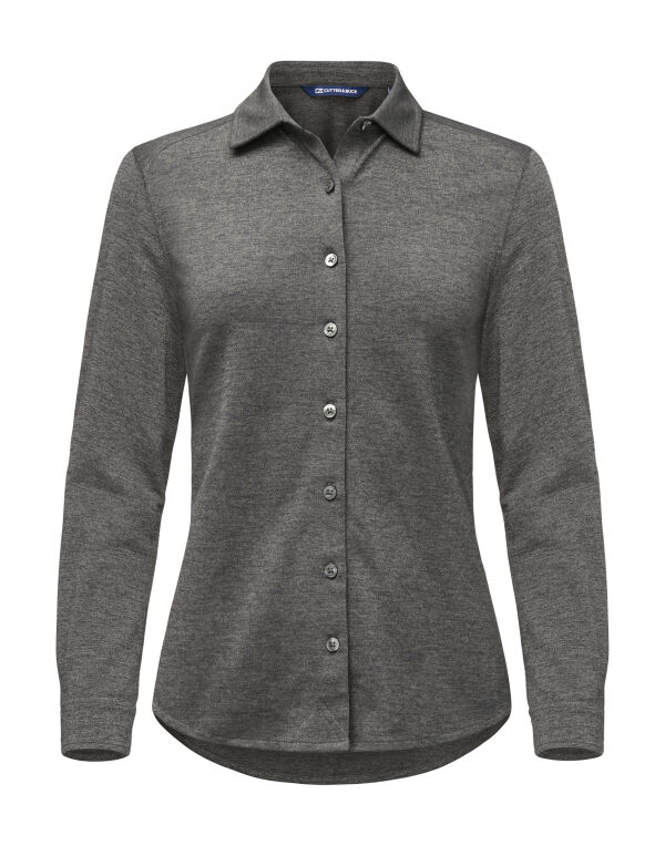 CB352411 Cutter & Buck Advantage Shirt Women Anthracite Melange