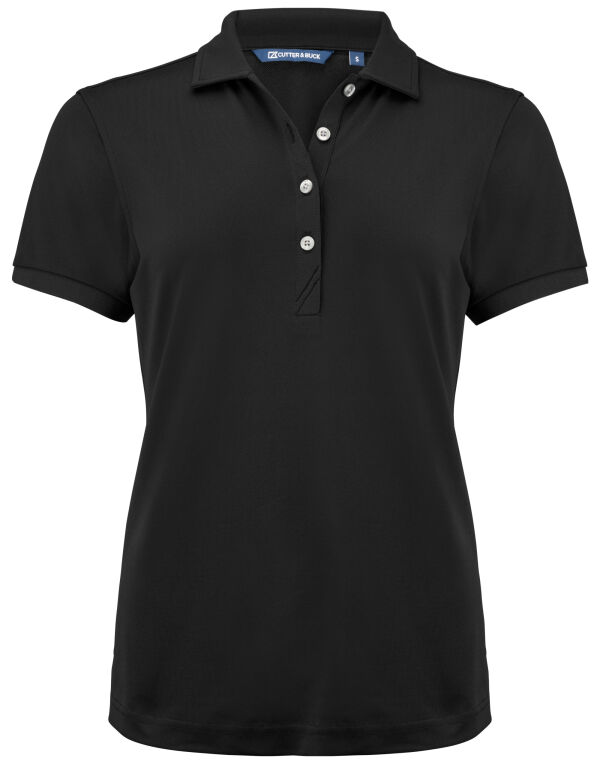 CB354435 Cutter & Buck Virtue Polo Solid Women Black