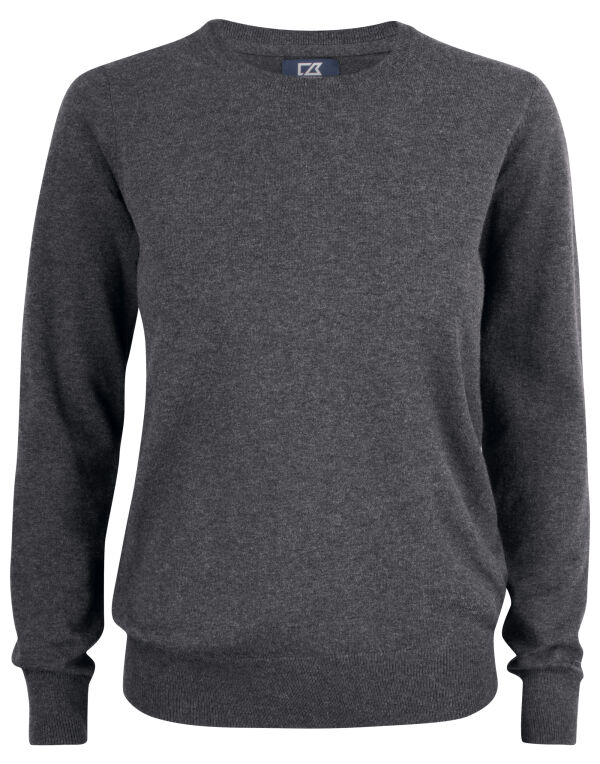 CB355417 Cutter & Buck Oakville Crewneck Women Anthracite Melange