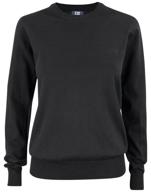 CB355417 Cutter & Buck Oakville Crewneck Women Black