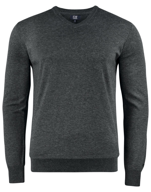 CB355418 Cutter & Buck Oakville V-neck Men Anthracite Melange
